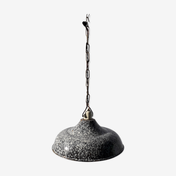 Hanging lamp bowl in enamelled sheet metal