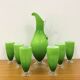 Retro jug & 6 glasses set, Murano, 1960s