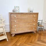Vintage chest of drawers with round wooden handles