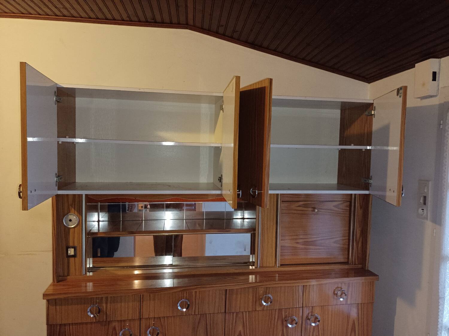 Vintage buffet in wood-coloured formica