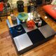 Table Basse Vintage à Damier • Space Age • 1970
