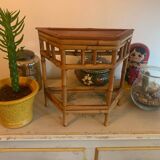 Small vintage bamboo shelf
