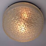 Atomic Age Glass Ceiling Light by Wila