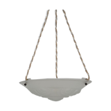 Suspension art nouveau style cacker in white frosted glass