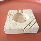 Cendrier en travertin vintage de Cerri Nestor années 70