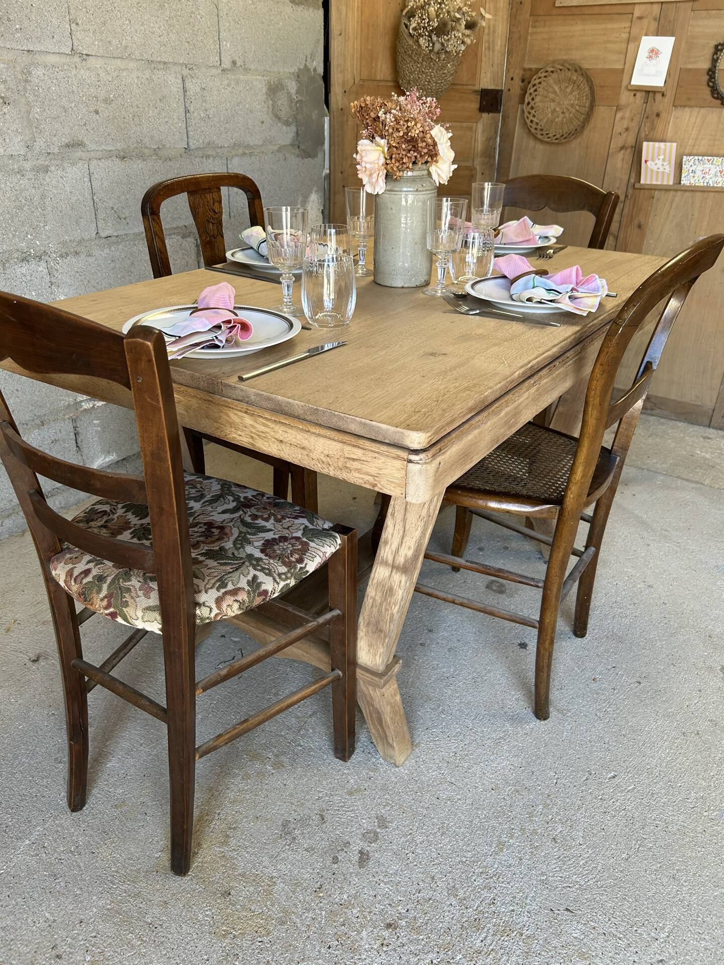Solid oak table