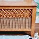 Bench chest veneer oak and rattan