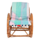 Fauteuil à bascule italien en rotin, 1960