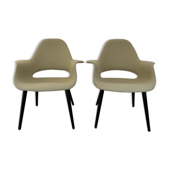 Pair of Organic armchairs by Charles Eames and Eero Saarinen for Vitra