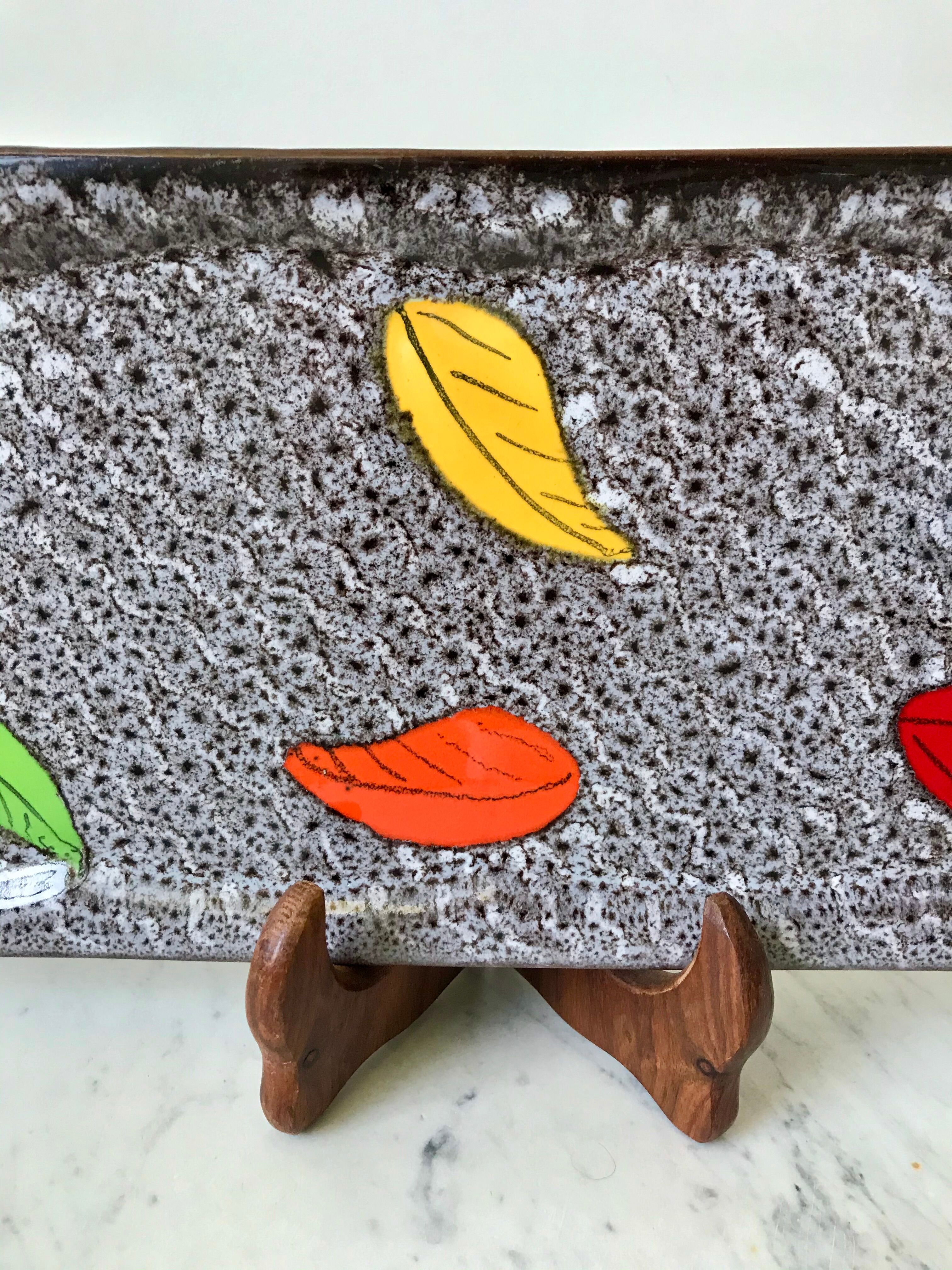 Ceramic cake dish fat lava 70s