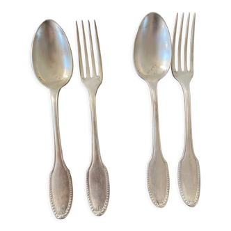 Duo of silver-plated metal cutlery