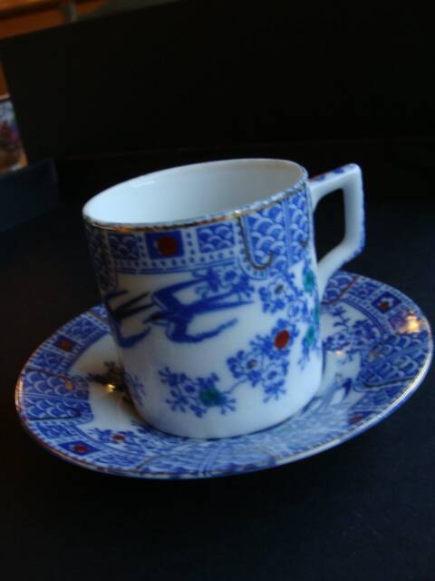 Asian Swallow Cup and Saucer