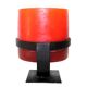 1970 wrought iron candlestick with its period coloured candle.