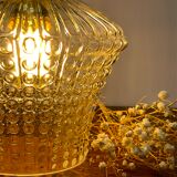 Vintage glass tulip hanging lamp