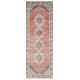 Vintage Turkish Oushak Handmade Wool Cotton Pink Runner 88x273