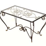 Wrought iron coffee table 1950