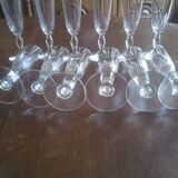 Flûttes en cristal gravé