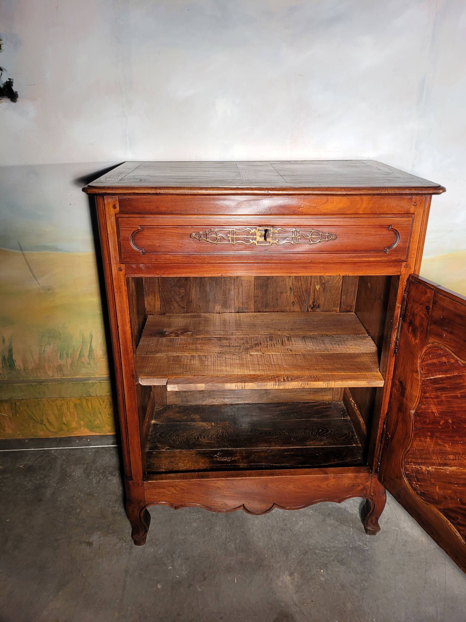 Large Louis XV style jam maker in cherry wood