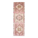 Vintage Turkish hand-knotted wool cotton pink runner rug 88x283