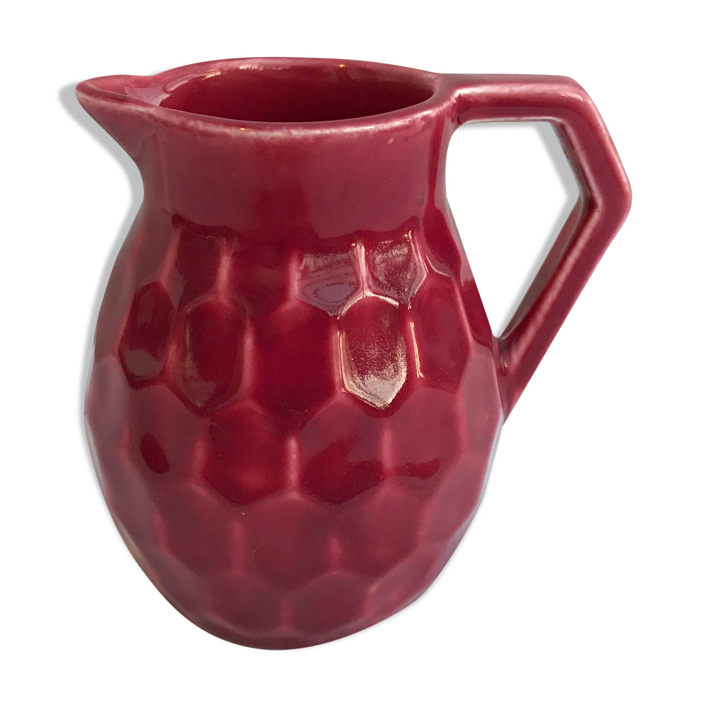 Former art deco red ceramics pitcher