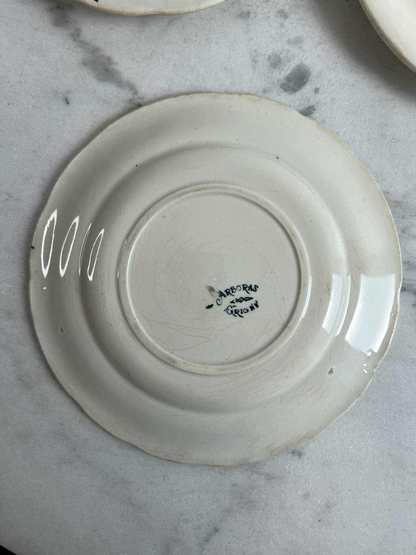 Set of 3 dessert plates in ironstone 20cm