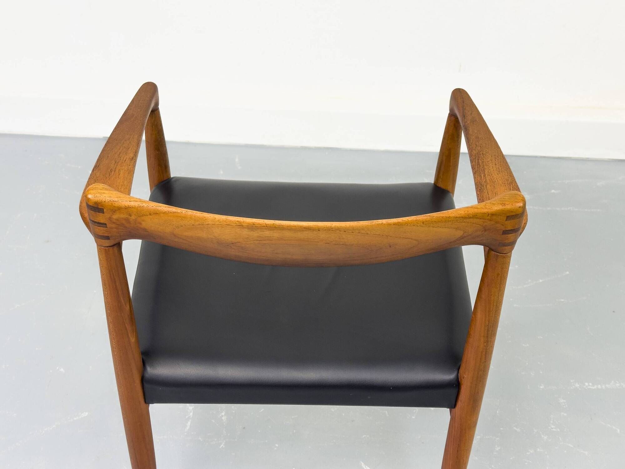 Teak and Leather Armchair by H. W. Klein for Bramin, 1960s