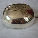 Silver metal gravy boat leaf shape