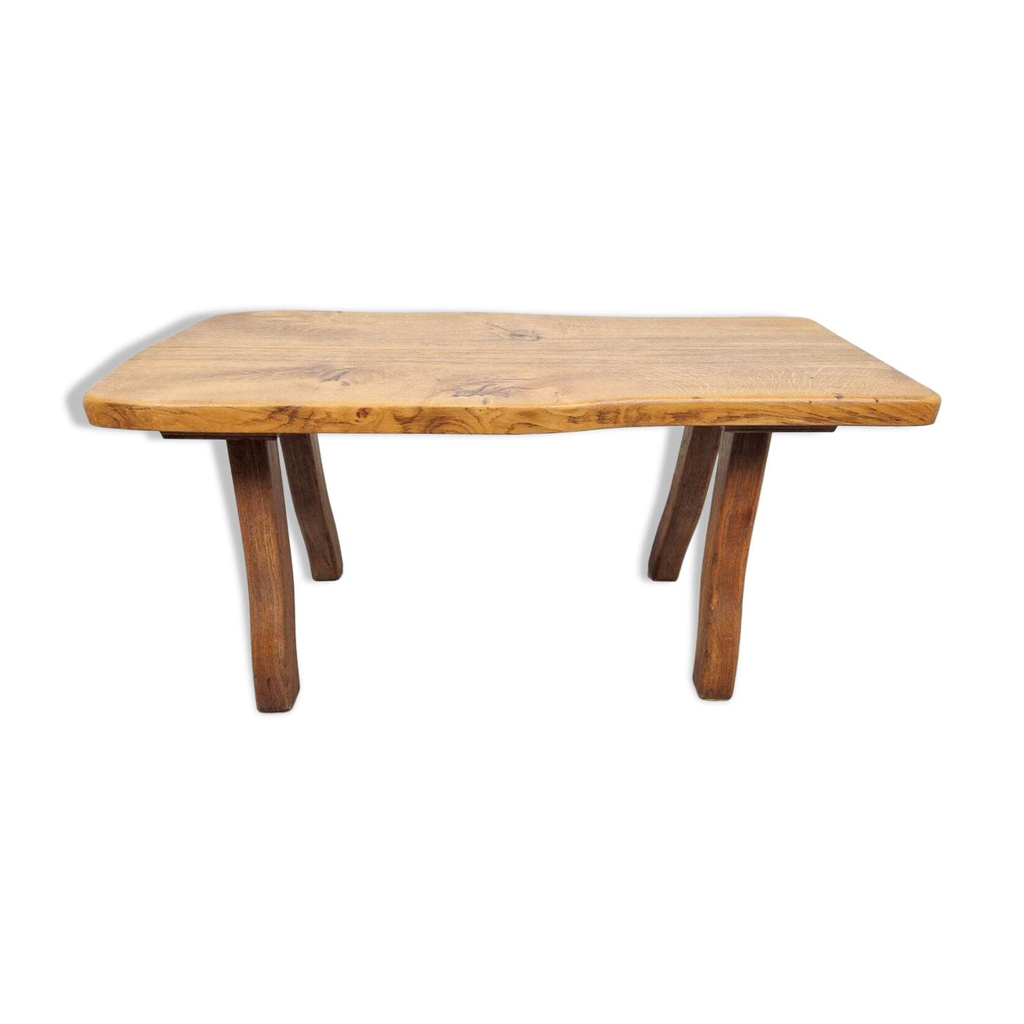 Vintage Brutalist Oak Tree Trunk Side Table, Spain, 1960s