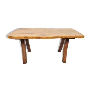 Vintage Brutalist Oak Tree Trunk Side Table, Spain, 1960s