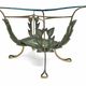 Vintage Brass and Varnished Metal Coffee Table by Pierluigi Colli, Italy