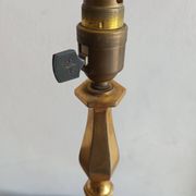 Lampe vintage marbre noir et laiton 1960