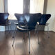 Set of 4 model 3107 dining chairs by Arne Jacobsen for Fritz Hansen 1988