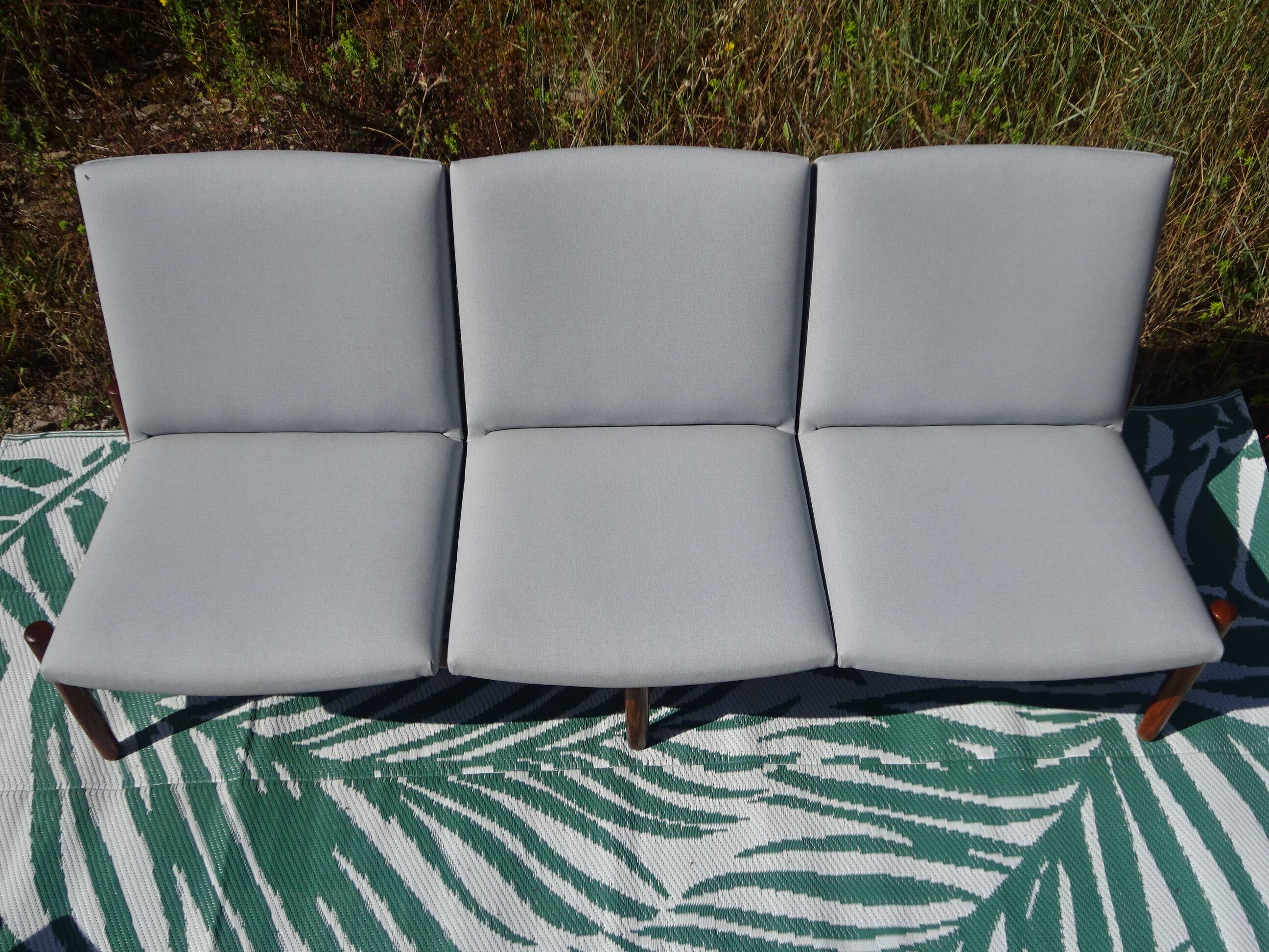 Modular 3-seater sofa + a teak coffee table by Karl SØrlie & SØnner