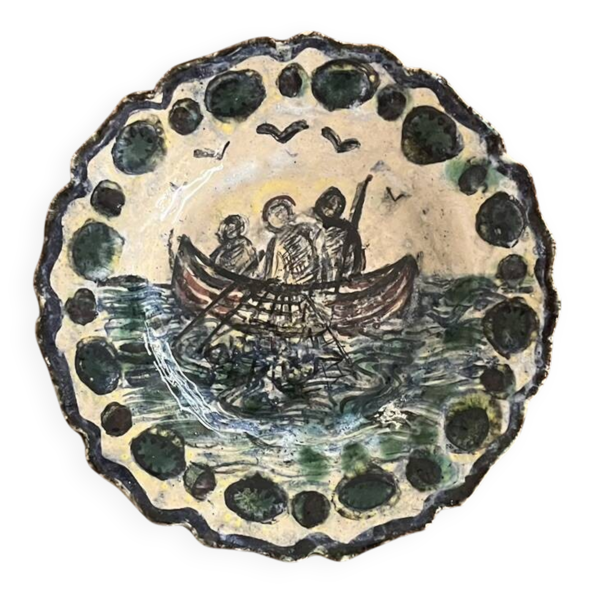 Splendid ceramic plate by Alice Colonieu.