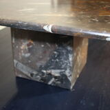 Table basse vintage en pierre fossilisée