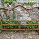 Bamboo and rattan headboard 160cm vintage 1960