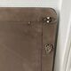 Large grey leather mirror