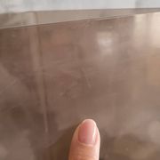Rectangular piece of furniture or smoked plexiglass coffee table by Michel Dumas.