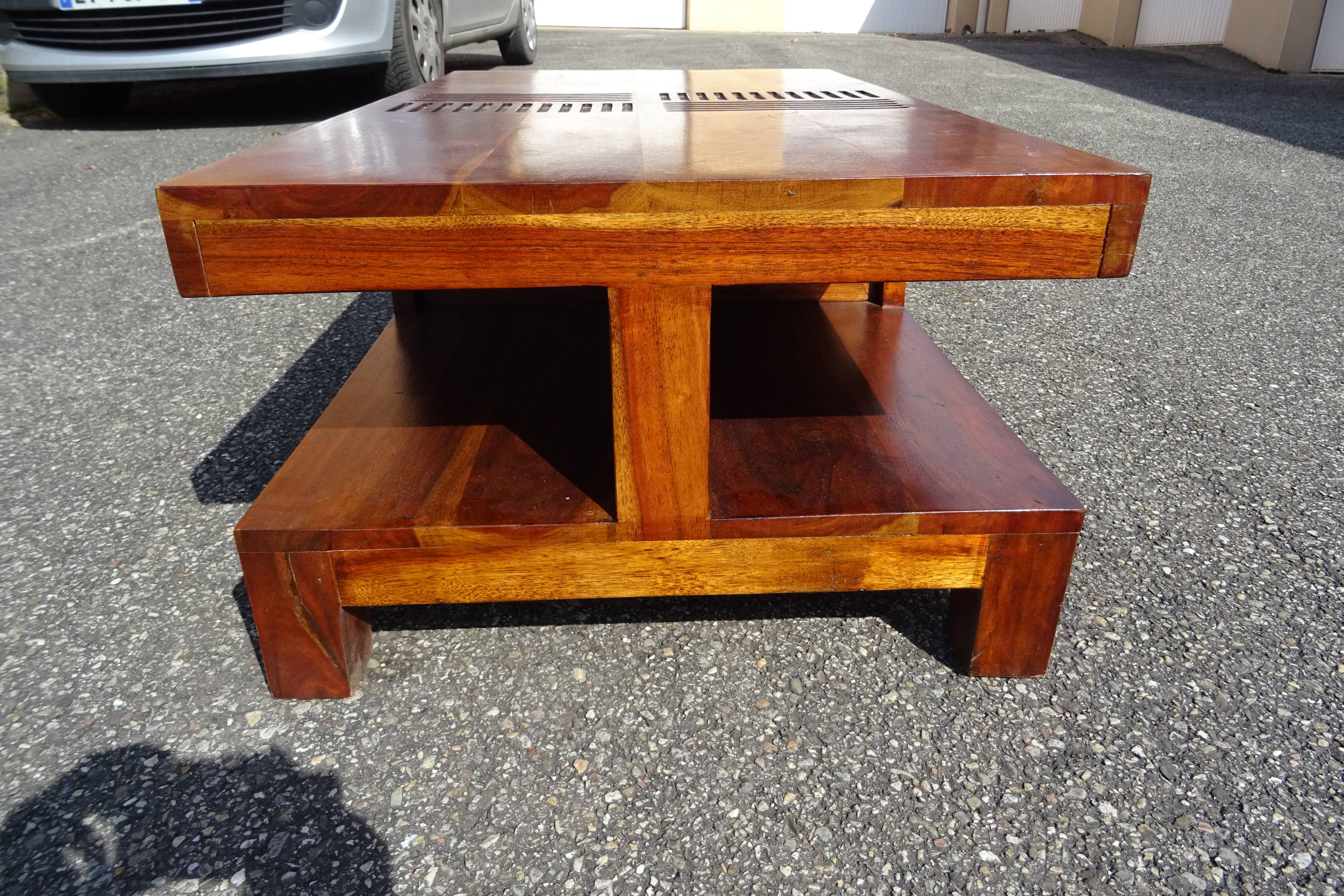 Exotic solid wood coffee table