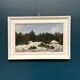Huile sur panneau suédoise originale – « Paysage d'hiver » – Vintage et encadrée – 37 × 26 cm (14,6" × 10,2")