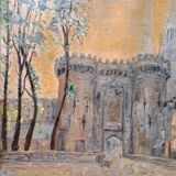 Impressionist and materialist painting - Porte Guillaume and Chartres Cathedral, 1888