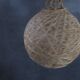Suspension vintage en corde et rotin