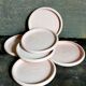 Six antique enamelled earth cut-cups