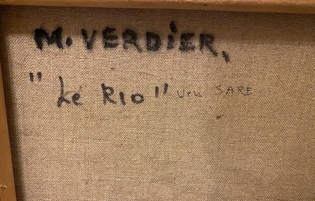 Painting signed Maurice Verdier - landscape of the Basque country