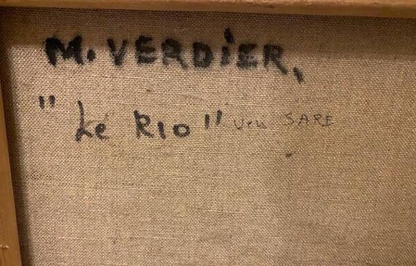 Tableau signé Maurice Verdier - paysage du pays basque