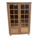 oak two-door display cabinet