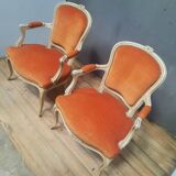Pair of Louis XV "cabriolet" armchairs