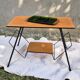 Small table, vintage Scandinavian TV unit in metal and wood, renovated.
