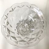 Coupe sur pied en verre facetté
