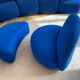 Elysée fauteuil et son pouf Tissu Divina 756 - Ligne Roset
